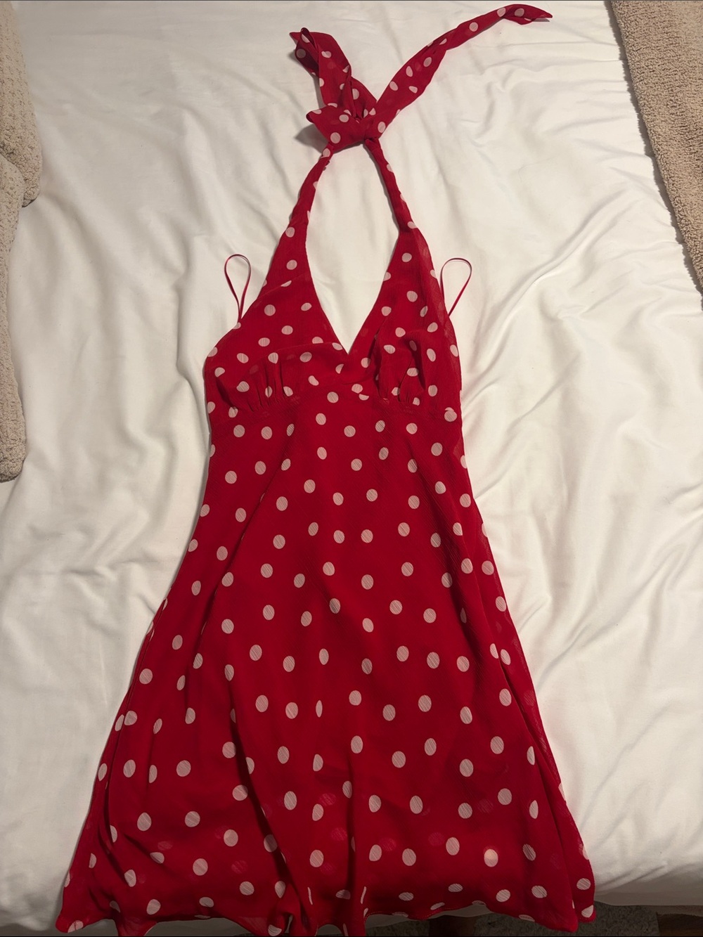 All In Favor Red Halter Dress